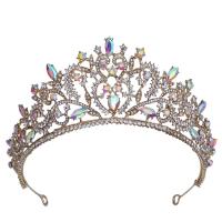 Bridal Tiaras, Zinc Alloy, plated, for woman & with rhinestone Inner Approx 145mm 