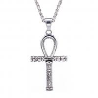 Stainless Steel Cross Pendants, Ankh Cross, polished, DIY, original color 