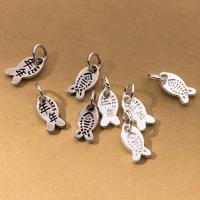 Pendentifs animaux en argent, argent sterling 925, poisson, Finition antique, DIY, plus de couleurs à choisir Vendu par PC