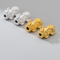 Sterling Silver Spacer Beads, 925 Sterling Silver, Mythical Wild Animal, plated, DIY Approx 2.3mm, Inner Approx 2.3mm 