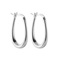 Boucle d'oreille goutte argent sterling, Argent sterling 925, Lettre U, Plaqué de platine, bijoux de mode & pour femme Vendu par paire