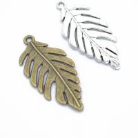 Zinc Alloy Leaf Pendants, plated, DIY 