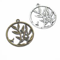 Zinc Alloy Leaf Pendants, plated, DIY & hollow 