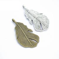 Zinc Alloy Leaf Pendants, plated, DIY & hollow 