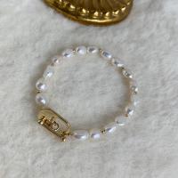 パール ブレスレット, 銅, とともに 天然有核フレッシュウォーターパール, 14 K ゴールド メッキ, ファッションジュエリー & 女性用, 2色の異なる, 長さ:20 センチ, 売り手 ストランド