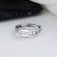 Anillo de Plata Ley, Plata de ley 925, Acabado antiguo, Joyería & para mujer & hueco, 6mm, Vendido por UD