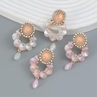 Resin Zinc Alloy Earring, with Resin & Acrylic, fashion jewelry & for woman 