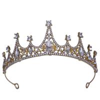 Bridal Tiaras, Zinc Alloy, plated, for woman & with rhinestone Inner Approx 140mm 