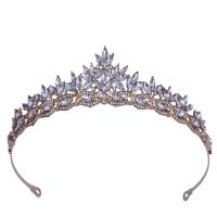 Bridal Tiaras, Zinc Alloy, plated, for woman & with rhinestone Inner Approx 145mm 