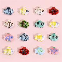 Animal Porcelain Beads, Fish, DIY 