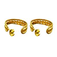 Boucles d'oreilles en acier titane, Placage, pour femme, Or Vendu par paire