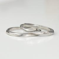 Anillo de Plata Ley, Plata de ley 925, chapado en platina real, ajustable & diferentes estilos para la opción & para mujer, 2mm, tamaño:7, Vendido por UD