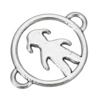 Zinc Alloy Charm Connector, silver color plated, fashion jewelry & for woman, silver color 