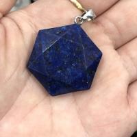 Gemstone Jewelry Pendant, Natural Stone, Hexagon, polished, fashion jewelry & DIY 