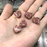 Impression Jasper Pendants, Heart, polished, DIY 16mm 