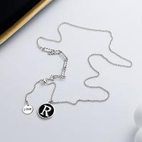 Collier de bijoux en argent , Argent sterling 925, Finition antique, bijoux de mode & pour femme & émail Environ 16.54 pouce, Vendu par PC