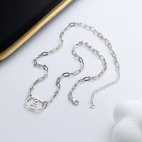 Collier de bijoux en argent , Argent sterling 925, avec 1.97inch chaînes de rallonge, Finition antique, bijoux de mode & pour femme Environ 17.72 pouce, Vendu par PC