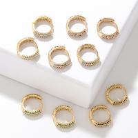 Cubic Zirconia Micro Pave Brass Earring, fashion jewelry & micro pave cubic zirconia & for woman 