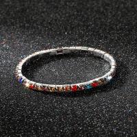 Zinc Alloy Rhinestone Bracelets, fashion jewelry & Unisex & with rhinestone 60mm 