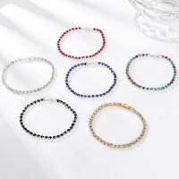 Moda pulseras de la aleación de Zinc, Joyería & unisexo & con diamantes de imitación, más colores para la opción, longitud:aproximado 18 cm, Vendido por UD