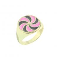 Zinc Alloy Finger Ring, gold color plated, fashion jewelry & for woman & enamel Inner .8cm .6cm 