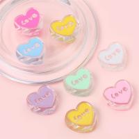 Enamel Acrylic Beads, Heart, DIY Approx 4mm 