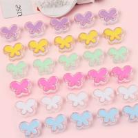 Enamel Acrylic Beads, Butterfly, DIY Approx 4mm 