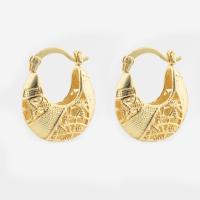 Brass Lever Back Earring, high quality gold color plated, fashion jewelry & for woman & hollow 