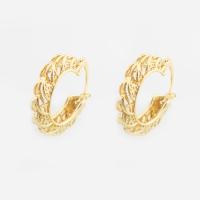 Brass Lever Back Earring, high quality gold color plated, fashion jewelry & for woman & hollow 