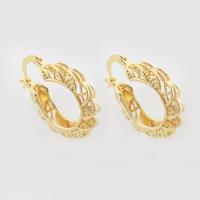 925 Sterling Silver Lever Back Earring, gold color plated, fashion jewelry & for woman & hollow 