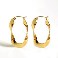 ステンレス　ダングル ピアス, 304ステンレススチール, 18Kゴールドメッキ, ファッションジュエリー & 女性用, 金色 売り手 パソコン