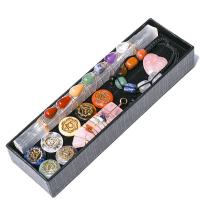 Jewelry Gift Sets, Gemstone, pendant & bracelet, with Wax Cord & Iron, DIY  