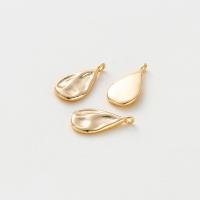 Brass Jewelry Pendants, Teardrop, 18K gold plated, DIY Approx 1mm 