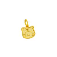 Animal Brass Pendants, Tiger, high quality plated, DIY gold 