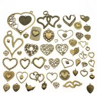 Zinc Alloy Jewelry Finding Set, antique bronze color plated, vintage & DIY & mixed & 1/1 loop & hollow, 10-20mm 