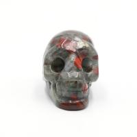 Gemstone Decoration, Natural Stone, Skull, Carved, Halloween Design 