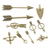 Zinc Alloy Jewelry Finding Set, antique bronze color plated, vintage & DIY & mixed & 1/1 loop & hollow, 10-20mm 