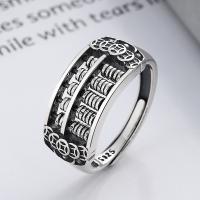 Bague en argent , Argent sterling 925, Finition antique, bijoux de mode & unisexe, 9mm, Vendu par PC