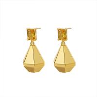 Cubic Zircon Brass Earring, plated, fashion jewelry & micro pave cubic zirconia & for woman 