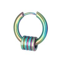 Acier titane Huggie Anneau d'oreille, pilier, Placage ionique sous vide, le style de punk & unisexe, plus de couleurs à choisir, 18mm, Diamètre inté Environ 12mm, Vendu par PC