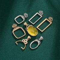 Brass Pendant Open Back Setting, plated, DIY & with rhinestone, 10-20mm [