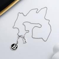 Collier de bijoux en argent , Argent sterling 925, Finition antique, bijoux de mode & pour femme & émail Environ 17.72 pouce, Vendu par PC