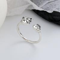 Bague en argent , Argent sterling 925, Finition antique, bijoux de mode & pour femme, 8mm, Vendu par PC