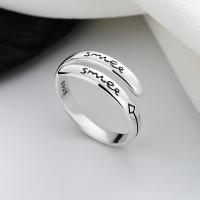 Bague en argent , Argent sterling 925, Finition antique, bijoux de mode & pour femme, 7.5mm, Vendu par PC