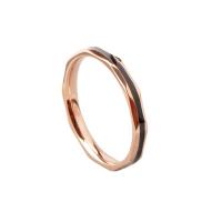 Anillo de dedo de acero Titanium de, Partículas de acero, engomada de gota, Joyería & diverso tamaño para la opción & para mujer, color de rosa dorada, Vendido por UD