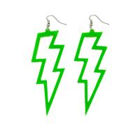 Acrylic Drop Earring, Lightning Symbol, fashion jewelry & for woman, green 