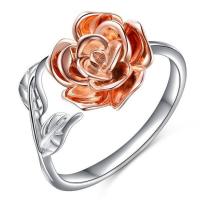 Zinc Alloy Finger Ring, Rose, plated, Adjustable & for woman, rose gold color 