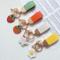 PU Leather Key Chain, with Zinc Alloy, DIY & Unisex 