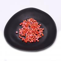 Single Gemstone Beads, Synthetic Coral, Dome, DIY, pink, 4mm 