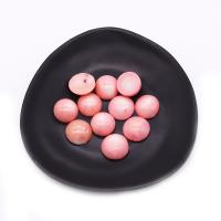 Single Gemstone Beads, Synthetic Coral, Dome, DIY pink 